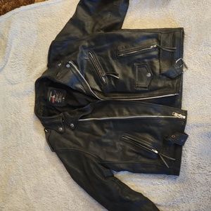 Mossi men's leather motorcycle jacket